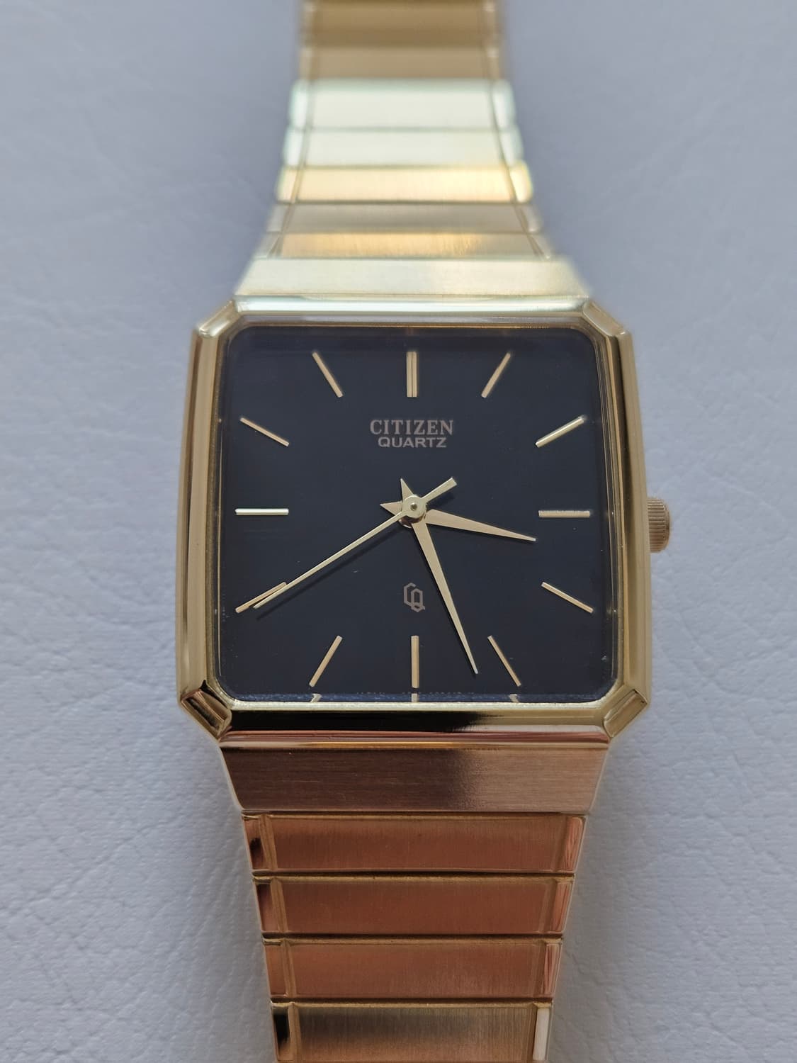 빈티지 시티즌 쿼츠 금장 사각 시계 상품이미지3