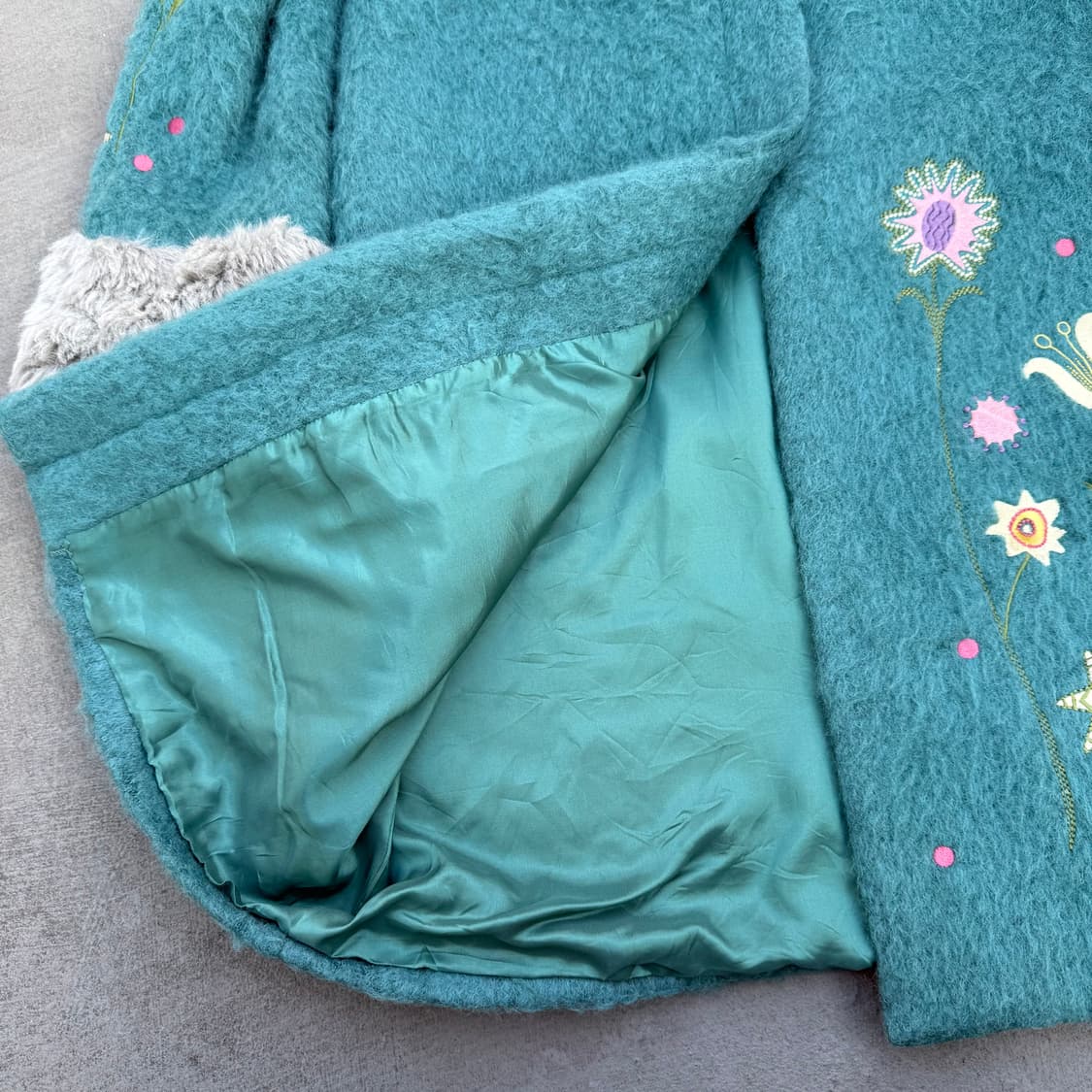 JOCOMOMOLA 민트 트리밍 퍼 코트 상품이미지4