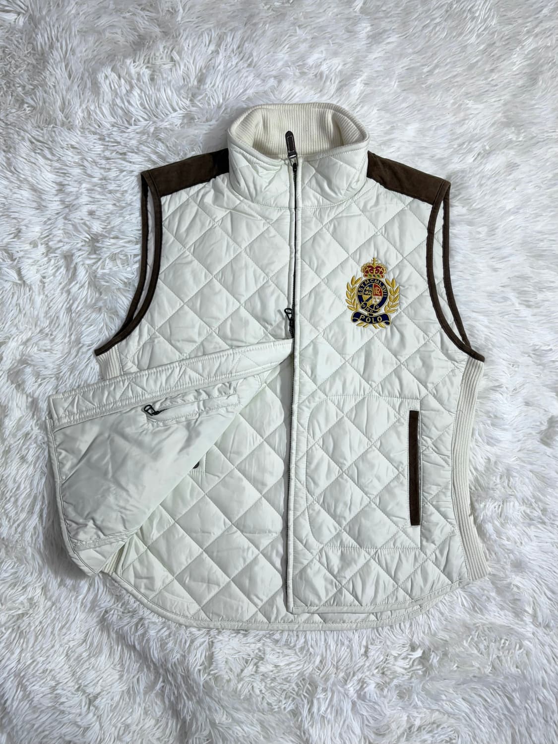 폴로 랄프로렌 화이트 투웨이 패치로고 베스트  상품이미지4