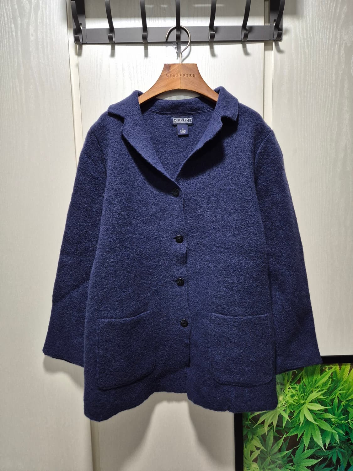 (세일)VTG.랜즈엔드 네이비블루 압축울 자켓 상품이미지1