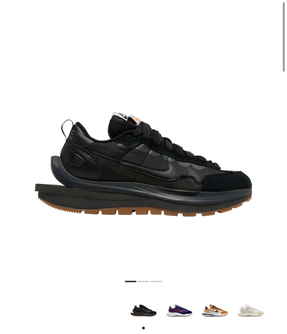 나이키x사카이 베이퍼와플 블랙 상품이미지1