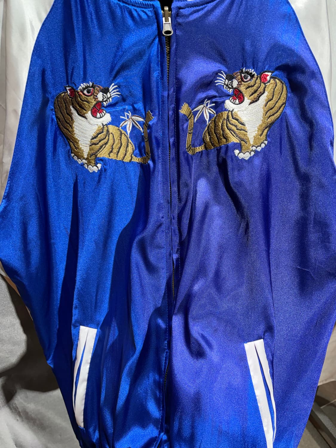 XXL Japan 자수 디테일 리버시블 벨벳 스카잔 상품이미지9