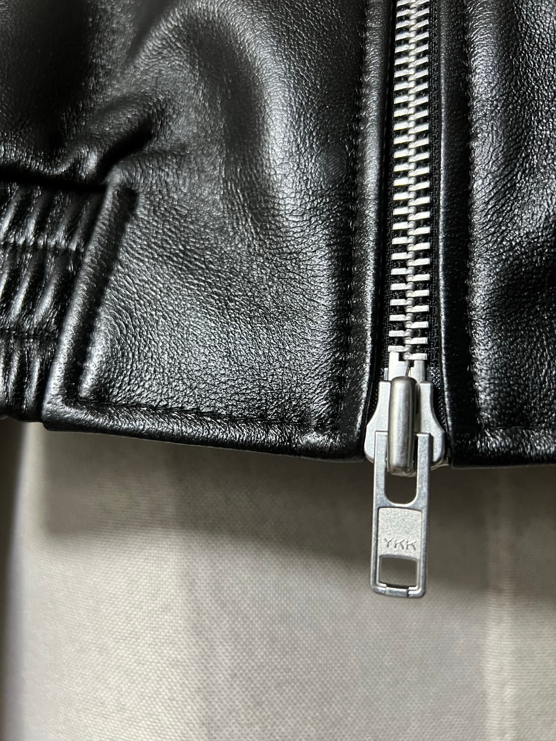 막장/구할수없는/새상품/약10%저렴)인스턴트펑크 블루종레더자켓-블랙 상품이미지7