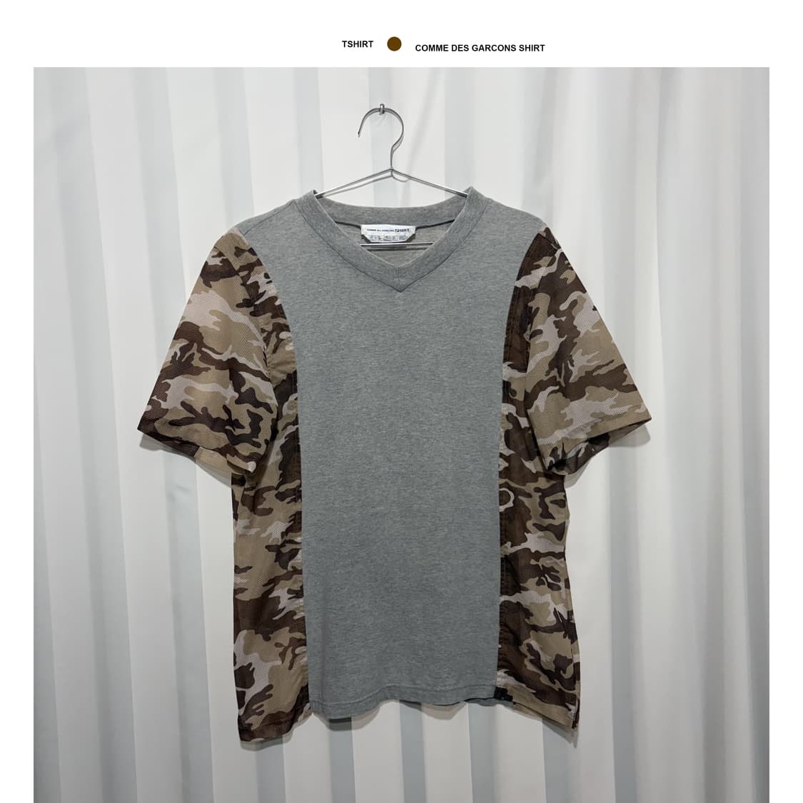 꼼데가르송 셔츠 매쉬 카모 티셔츠 상품이미지1