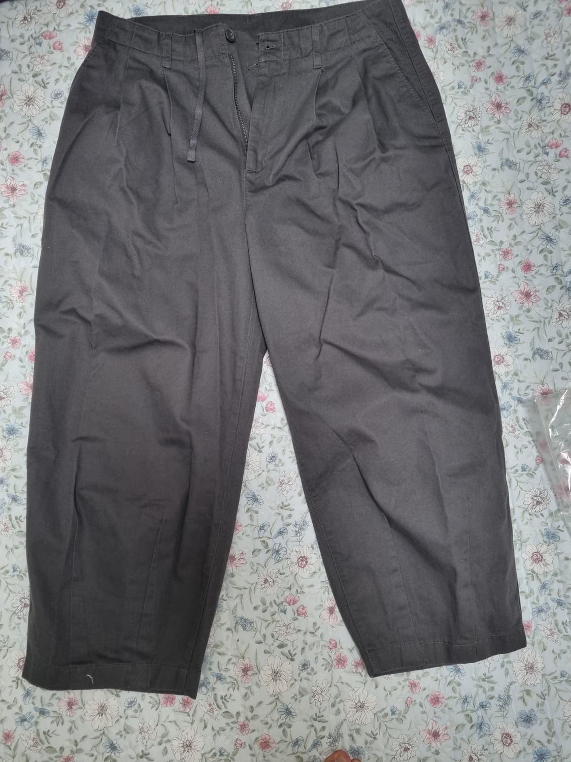 무탠다드 코튼 와이드 벌룬 팬츠 다크그레이 34 상품이미지3