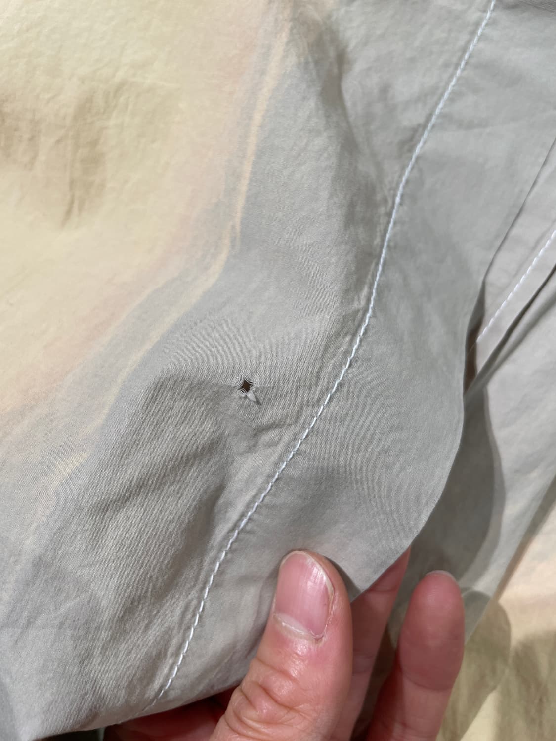 더 일마 라이트 카키 그라디언트 워싱 논 버튼 오버 셔츠 상품이미지9