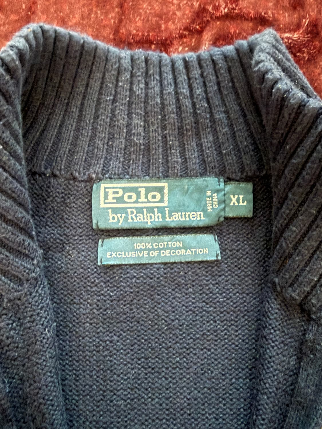 [XL] 90s-00s 폴로 랄프로렌 하프집업 니트 네이비 상품이미지2