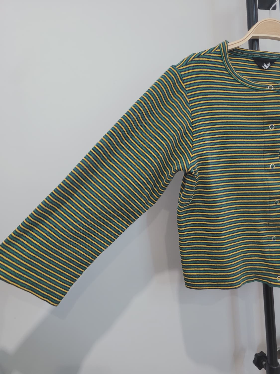 디어스토커 스트라이프 크롭 티셔츠 가디건 55~66 상품이미지4