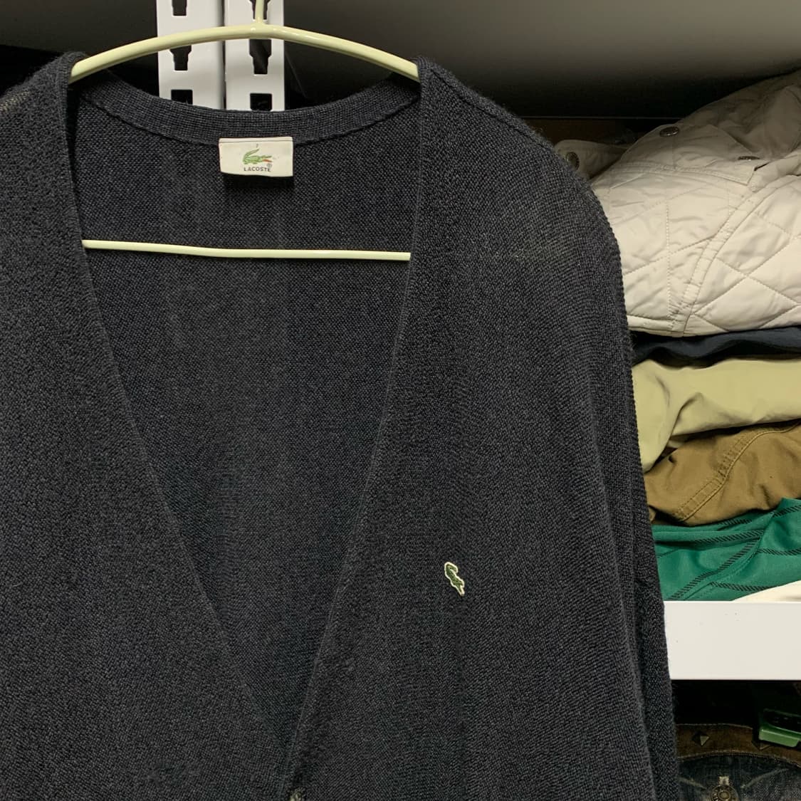 [3XL] 라코스테 울마크 퓨어울 가디건 상품이미지1