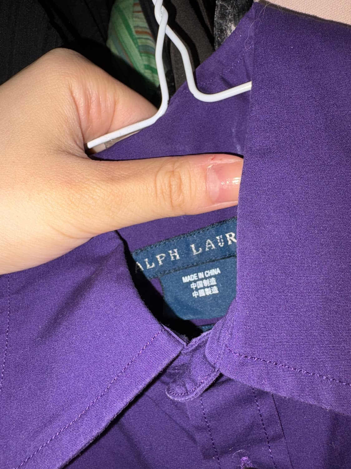 Ralph Lauren purple crop shirt 랄프로렌 크롭 상품이미지3