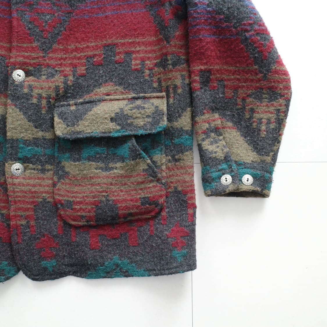 80s 울리치 빈티지 네이티브 나바호 울 자켓 MADE IN USA 상품이미지3