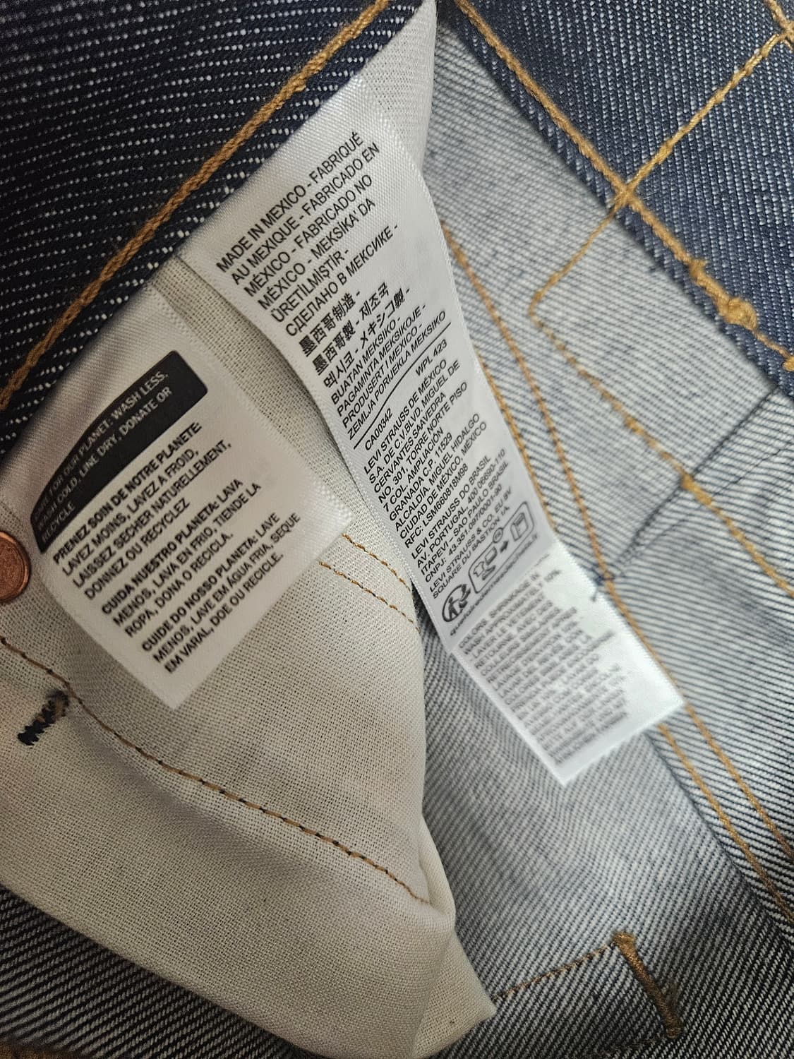 리바이스 501 생지 데님 팬츠 32x32 (스트레이트핏) 상품이미지5