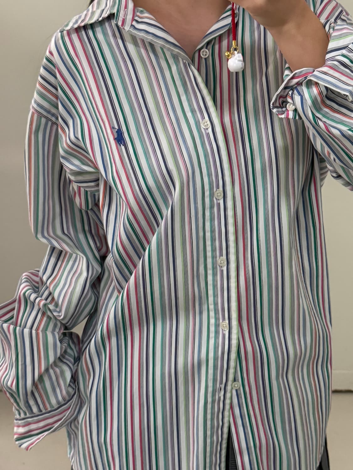 폴로 랄프로렌 멀티컬러 네이비포니 셔츠 상품이미지3