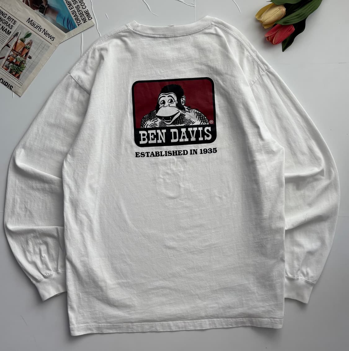 벤데이비스 빅로고 화이트 슬리브 상품이미지4