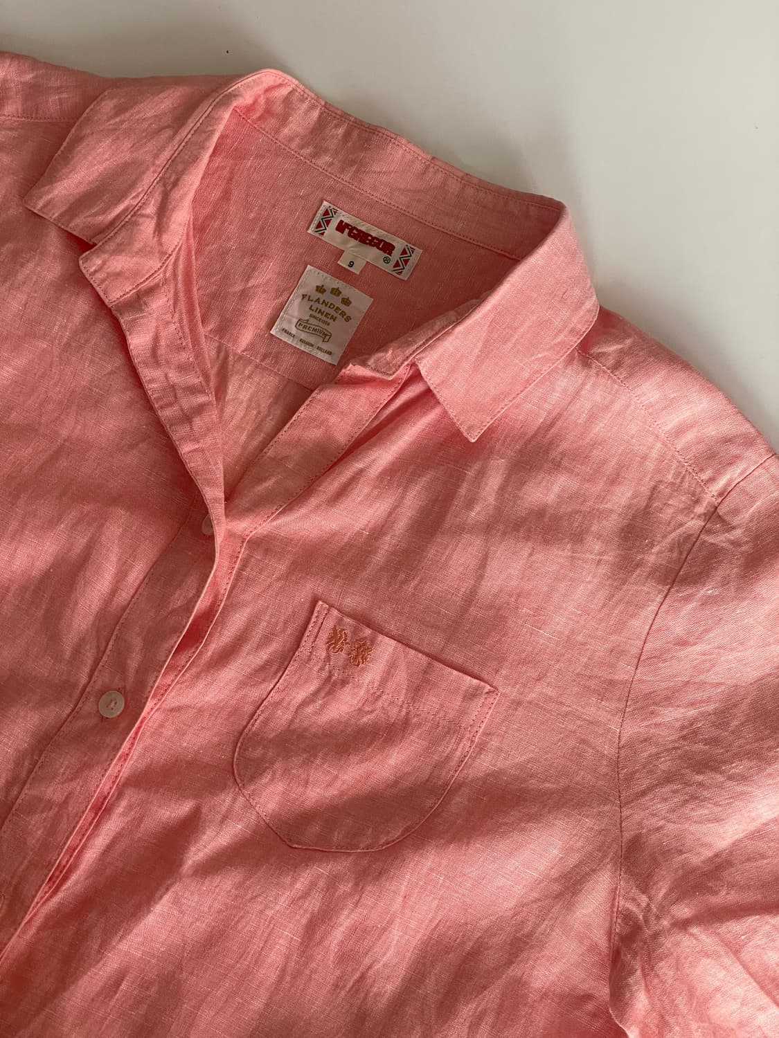 McGREGOR Linen half Shirt - pink 상품이미지3