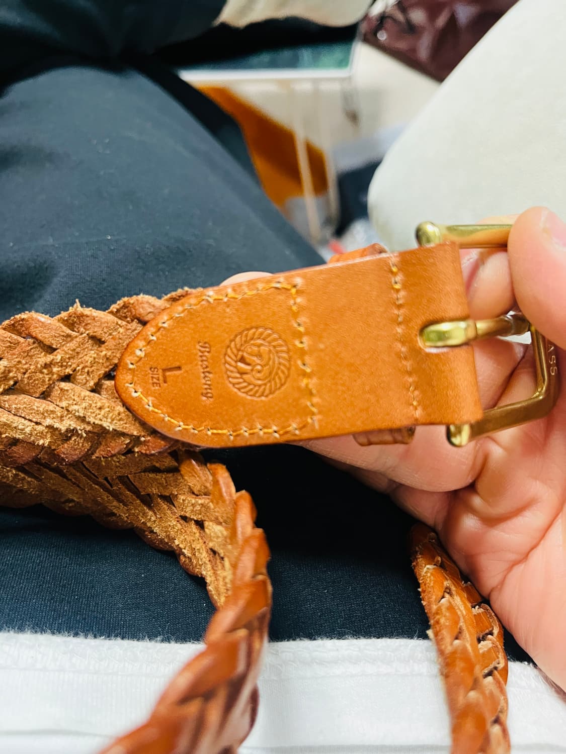 바스통 N904 브레이디드 벨트 L 상품이미지5