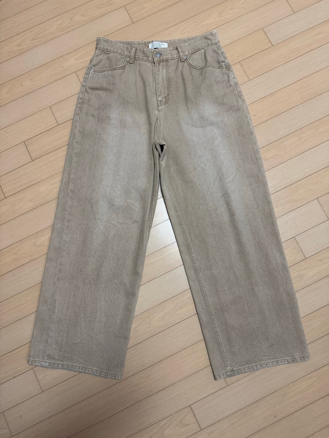 다이브인 와이드 데님 팬츠 베이지 2size 상품이미지6