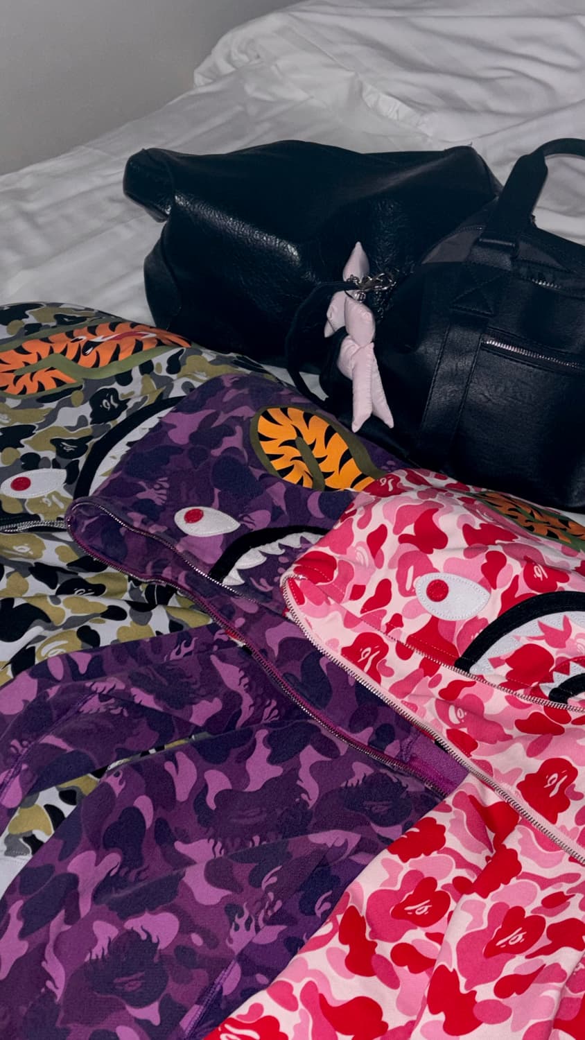 Bape hood purple 베이프 샤크 후드집업 퍼플 상품이미지1