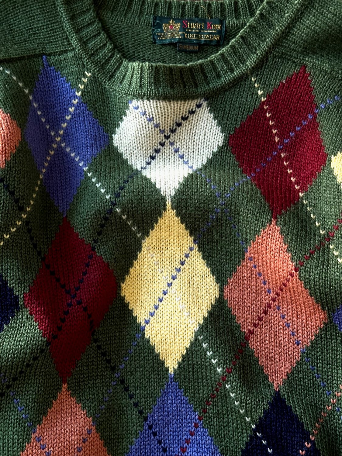 Dry wool argyle pattern knit P/O 상품이미지3