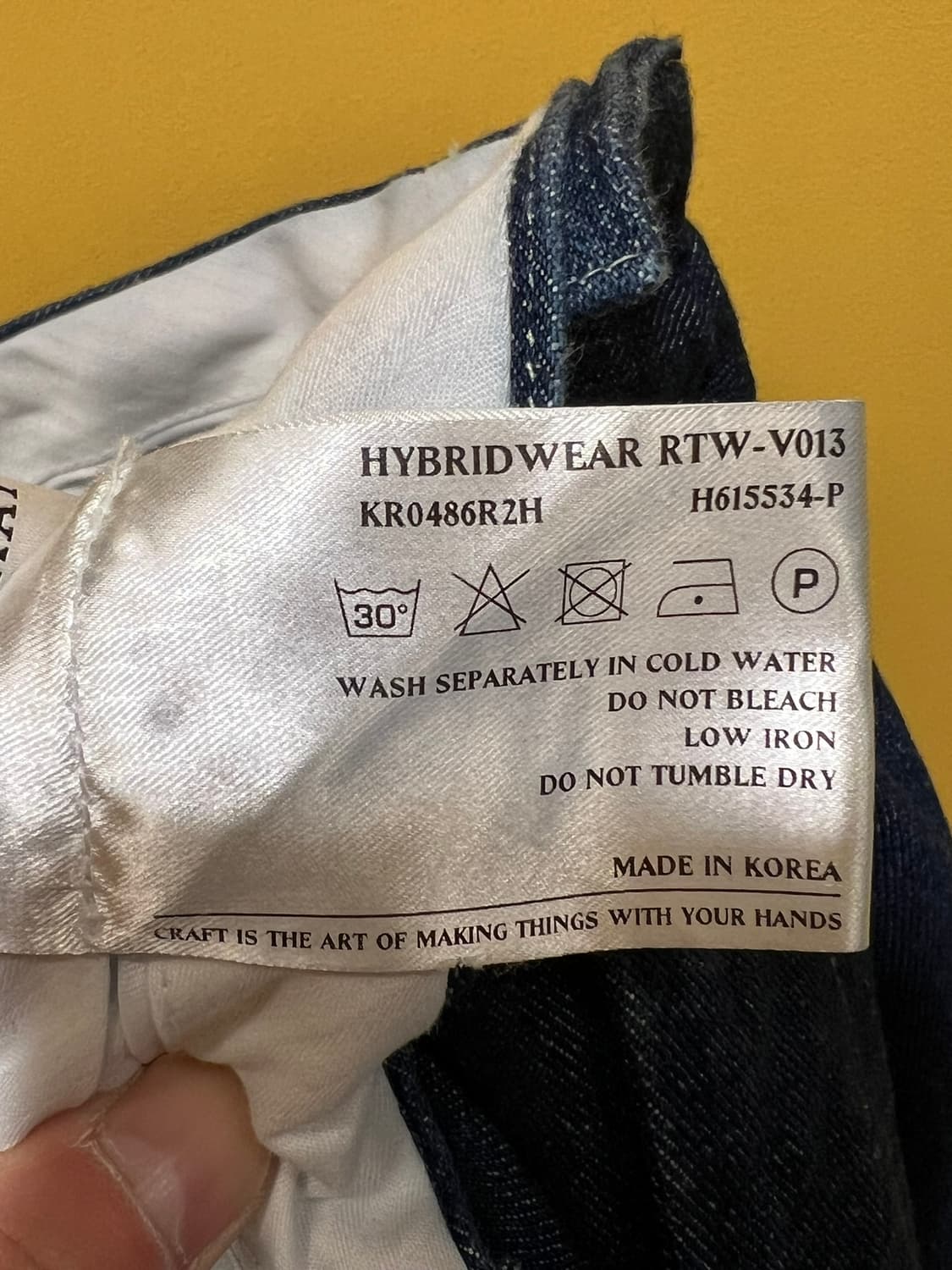 [L] 애프터프레이 와이드 테이퍼드 플리츠 데님 팬츠 상품이미지9