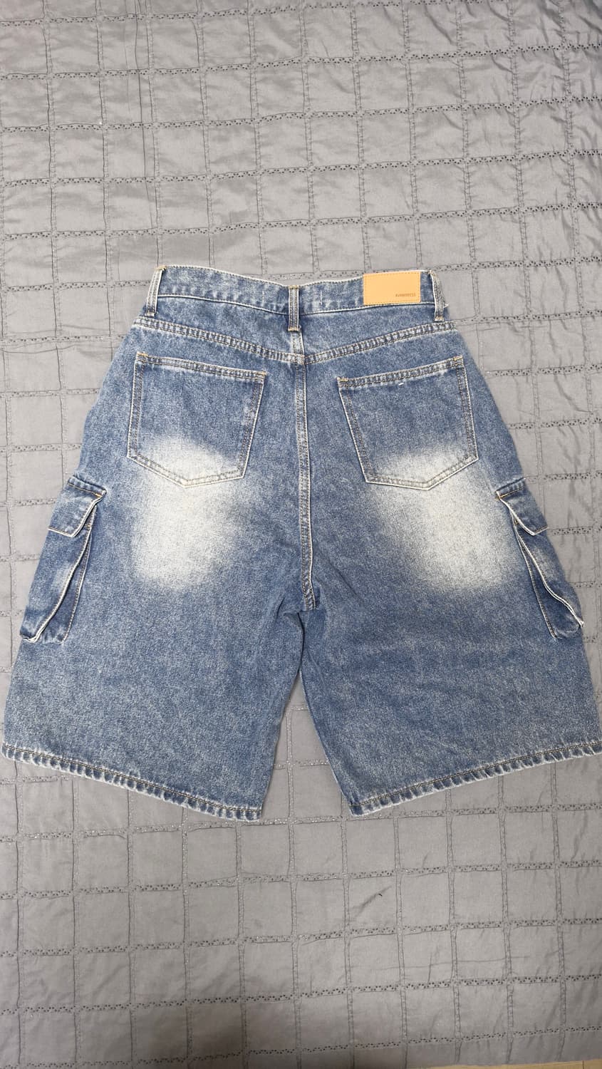 어반드레스 와이드 카고 하프 버뮤다 데님팬츠  상품이미지2