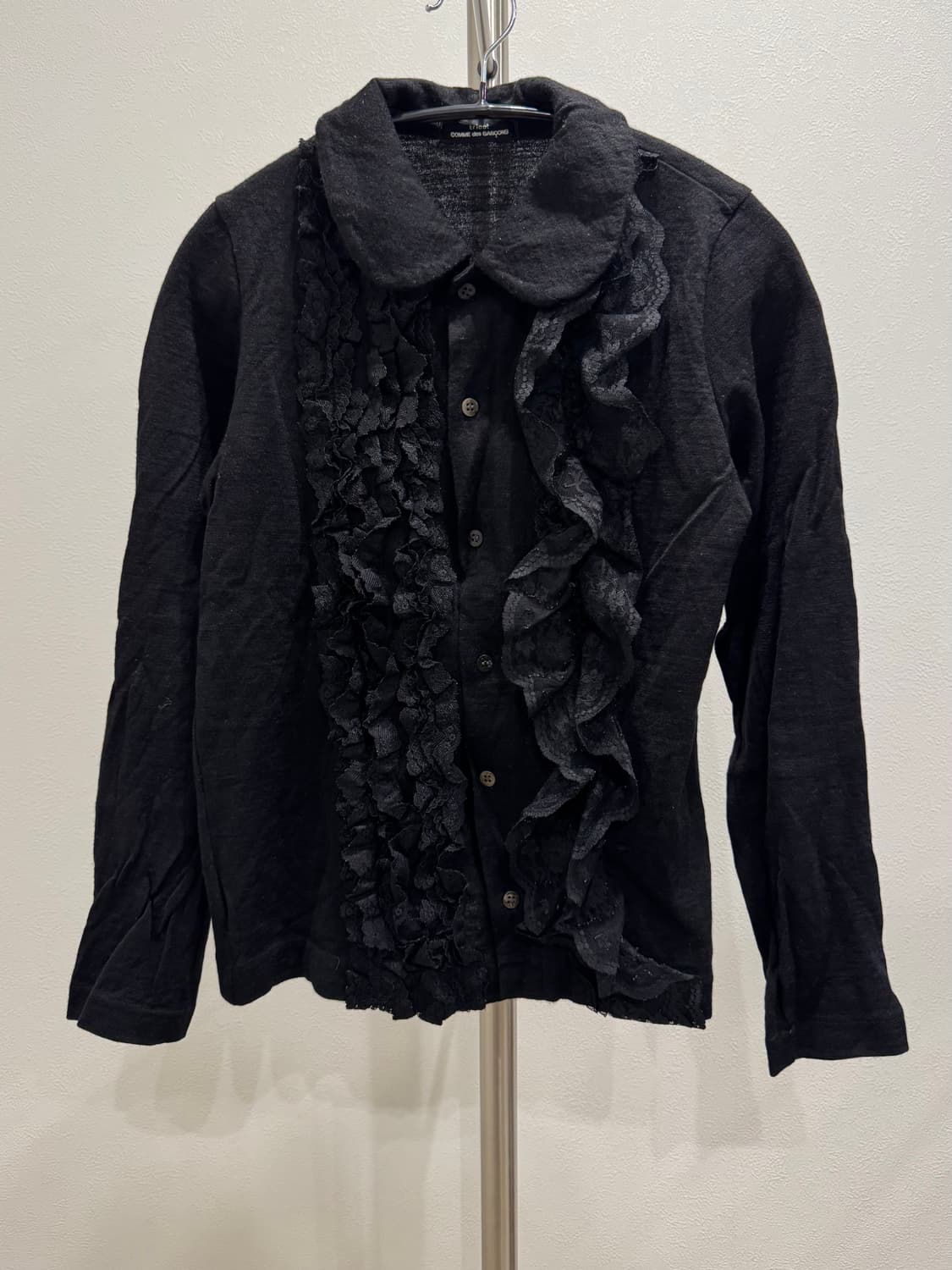 꼼데가르송 00s 프릴 울 셔츠 가디건 상품이미지1