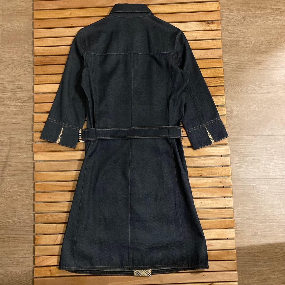 버버리 벨티드 노바체크 데님 원피스 상품이미지7