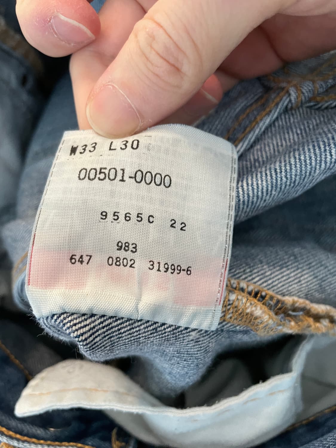 90s 빈티지 리바이스 501 33x30 (실측30x28) 상품이미지5