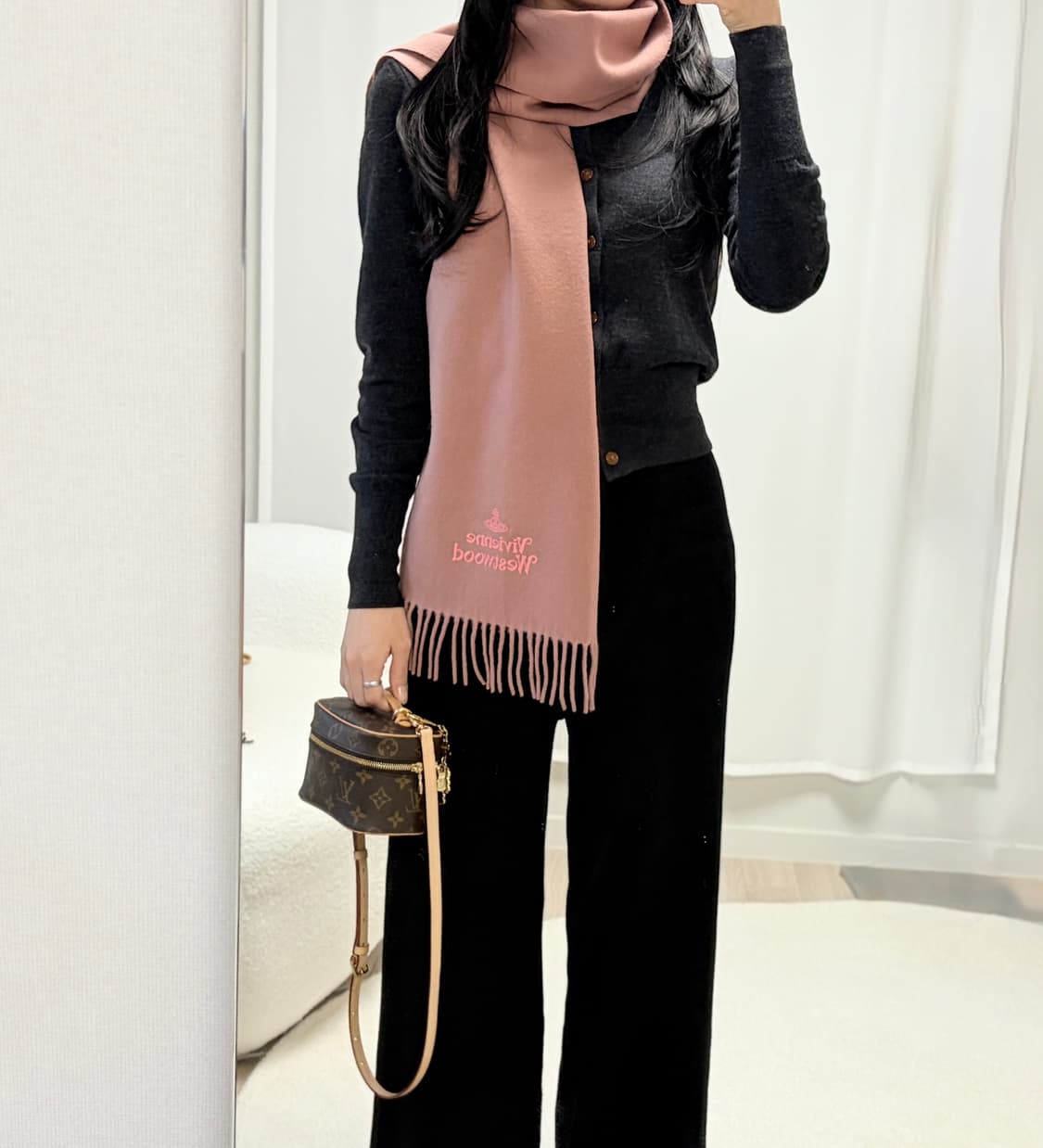 비비안웨스트우드 핑크 울 머플러 상품이미지7