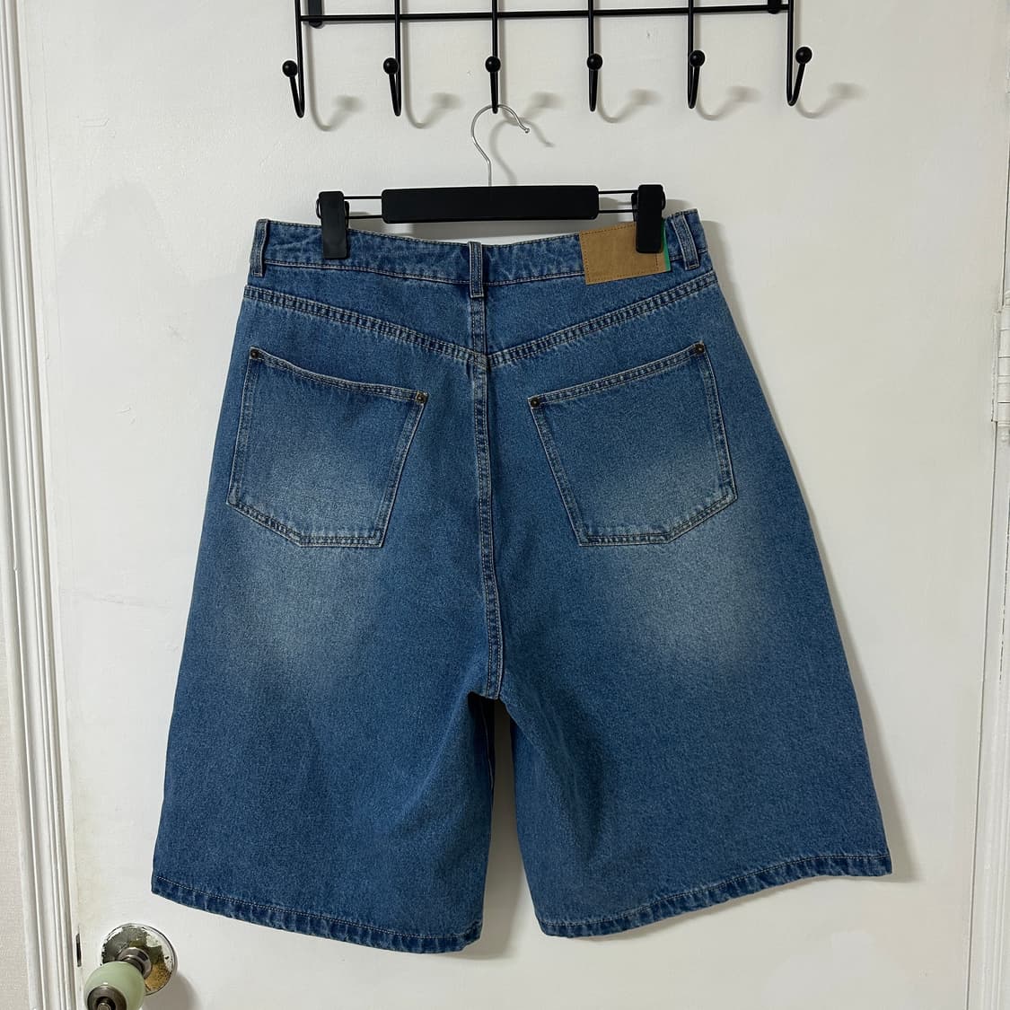 새상품 L MMLG 엠엠엘지 데님 버뮤다팬츠 미드블루 상품이미지2