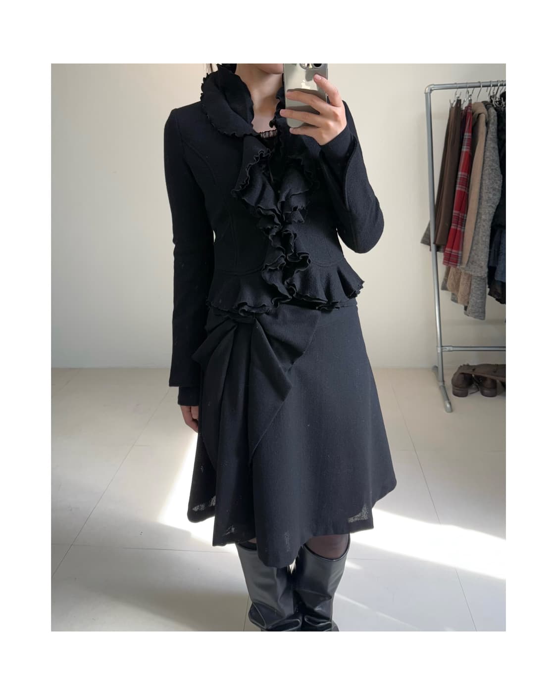 빈티지 프릴 울 자켓 상품이미지4