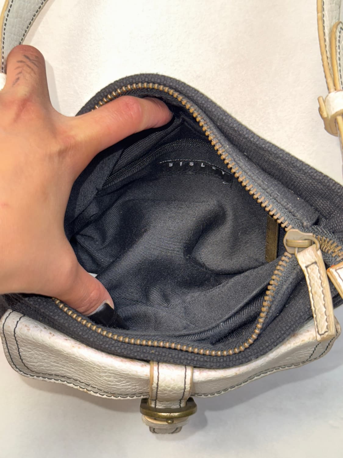 SISLEY black&white buckled shoulder bag 상품이미지5