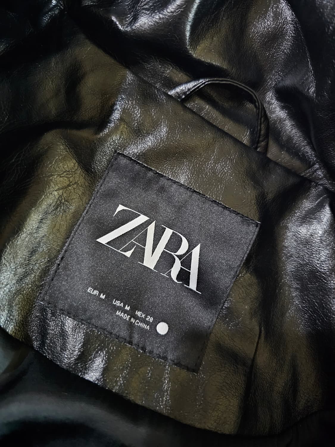 [M] 자라 ZW COLLECTION 가죽 효과 재킷 레더 자켓 상품이미지8