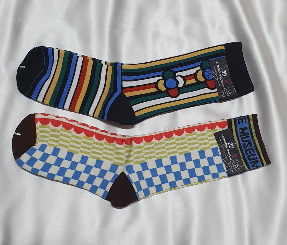  블루 그린 체크 CONNISTINE MUSEUM 코니스틴 뮤지엄 양말 상품이미지5