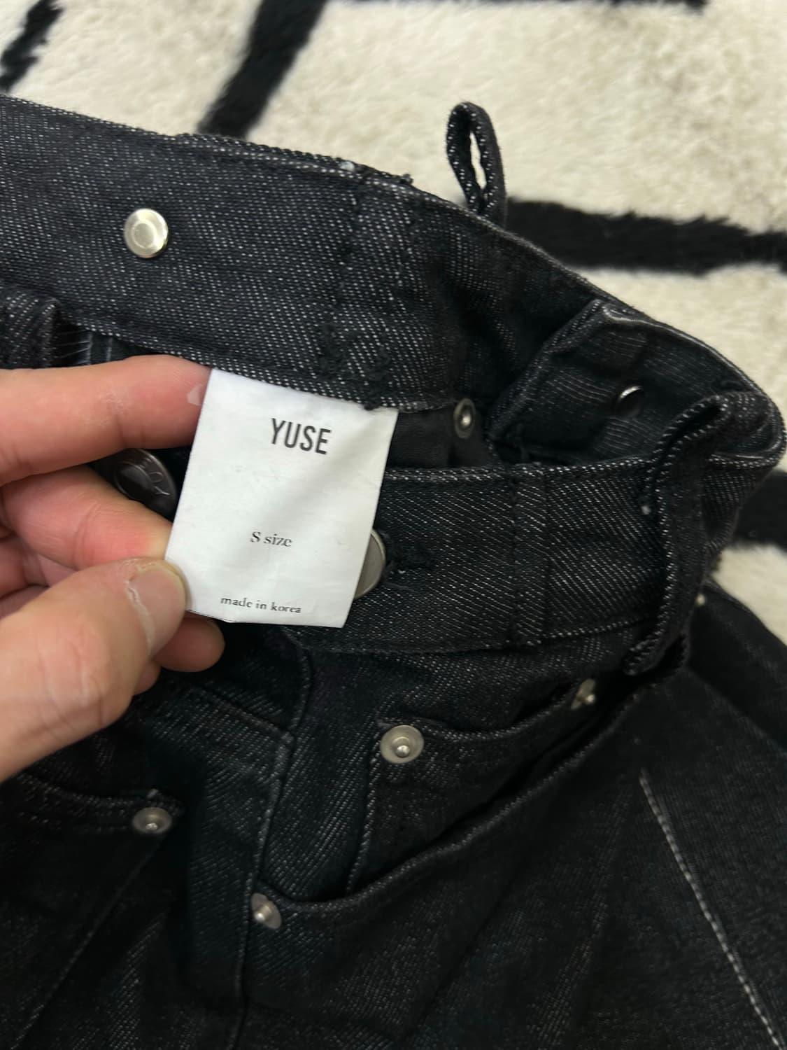 [S]YUSE 하이웨스트 부츠컷/흑청 상품이미지6