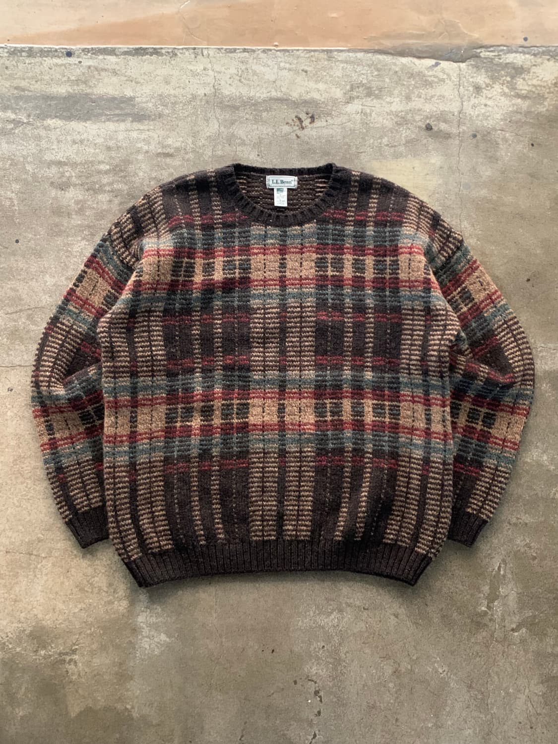 80s 엘엘빈 크루넥 울 스웨터 상품이미지1