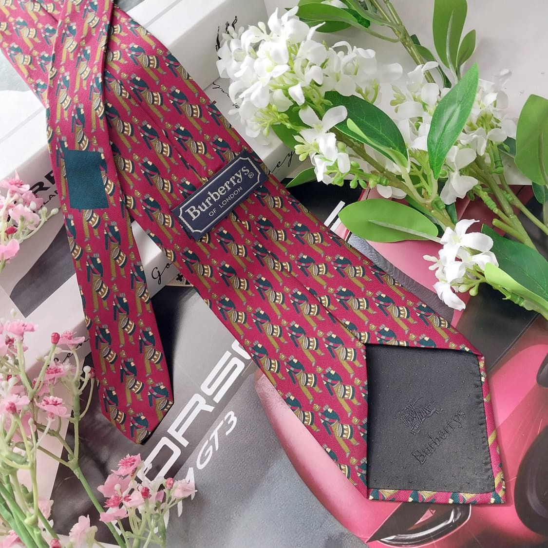 버버리 실크 영국군악대 모티브 넥타이 9cm A+~A등급 k2043
 상품이미지3