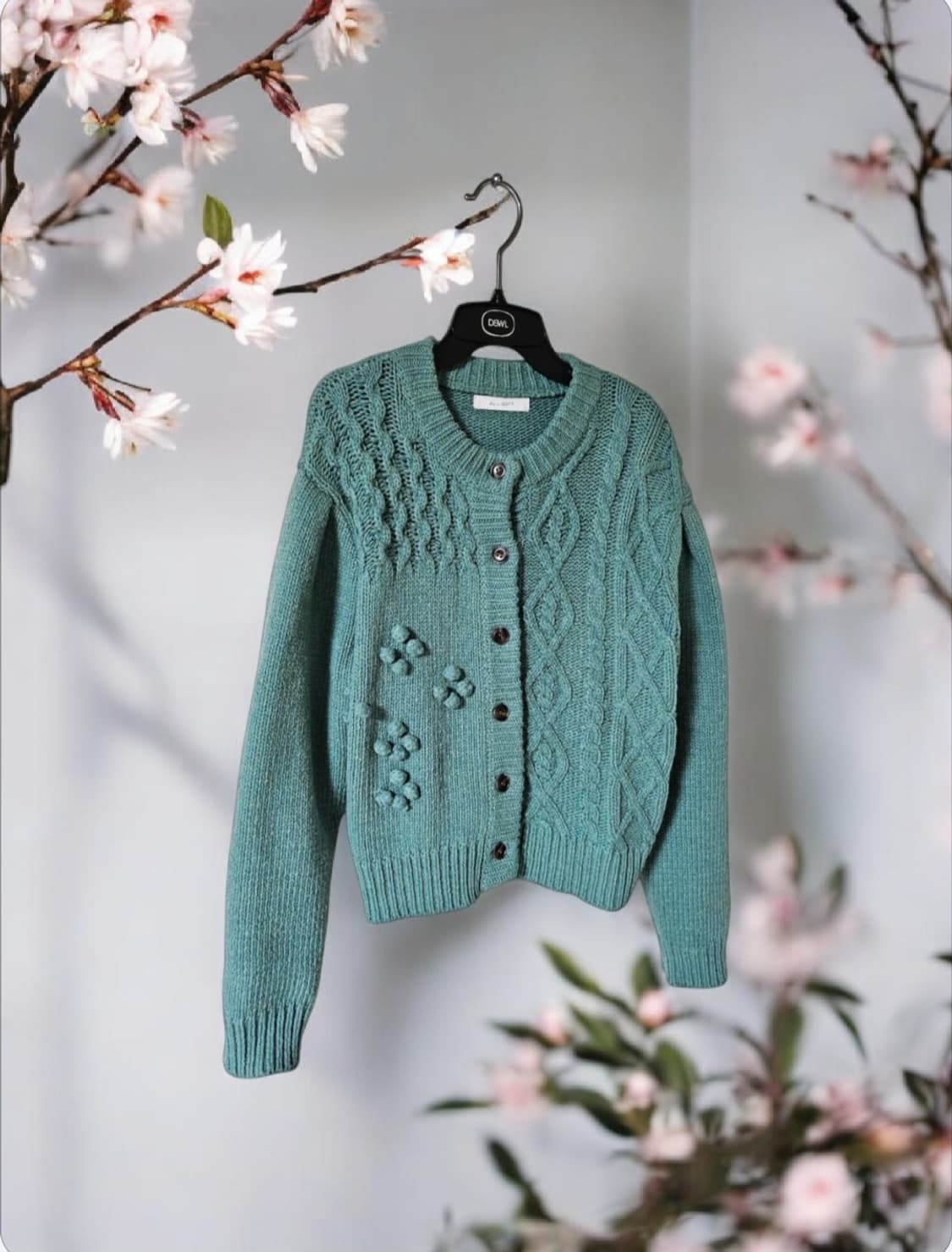 JJ 지고트(JJ JIGOTT) 꽈배기 니트 여성가디건(울혼방/FREE) 상품이미지1