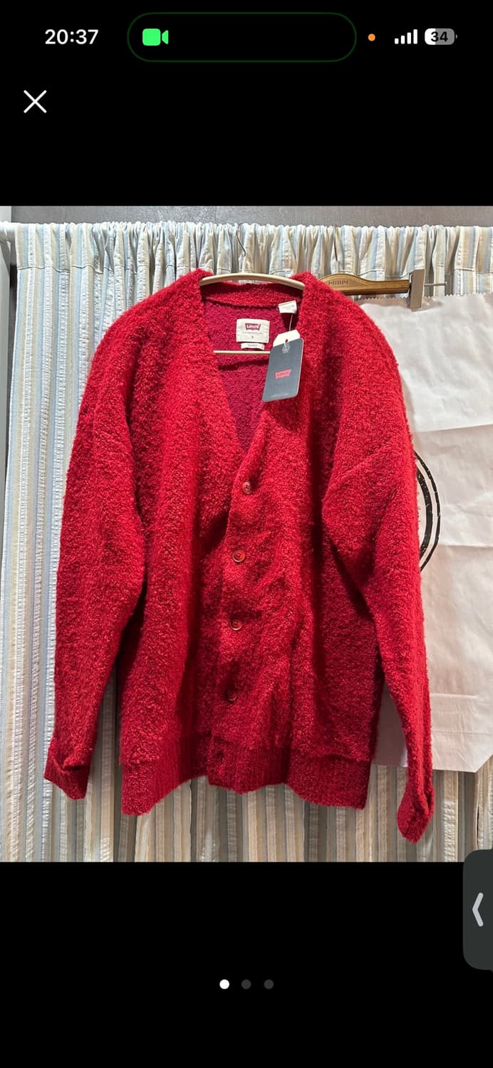 리바이스 버건디 가디건 상품이미지1