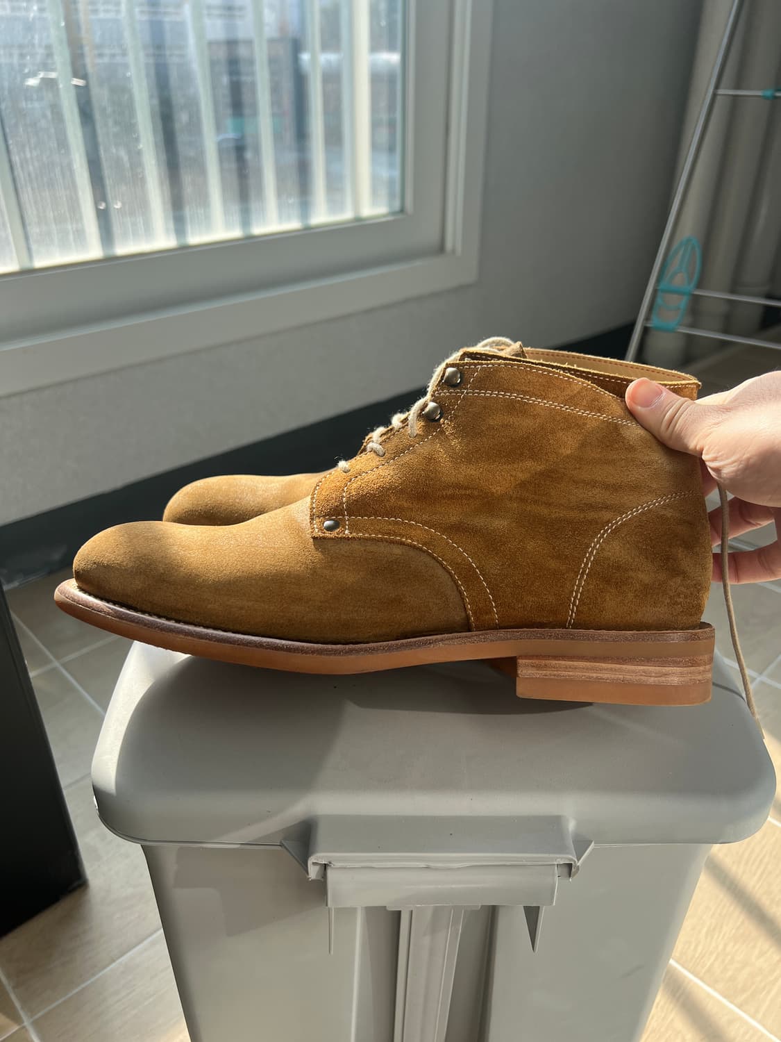 택포29) 그라더스 grds 부츠 02 스웨이드 올리브 드랩 255 상품이미지3