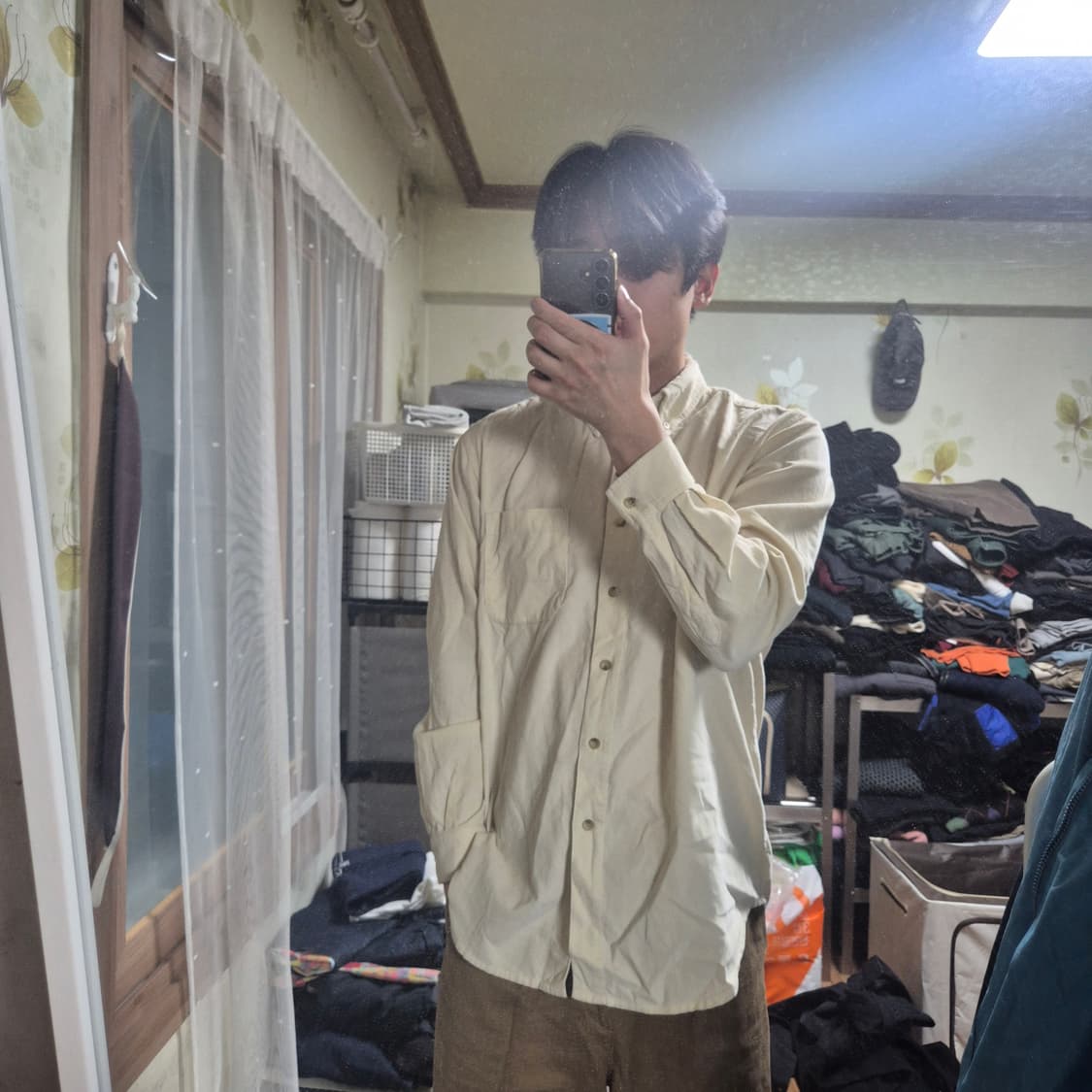 엘엘빈 코로듀이 셔츠(베이지) M 상품이미지4