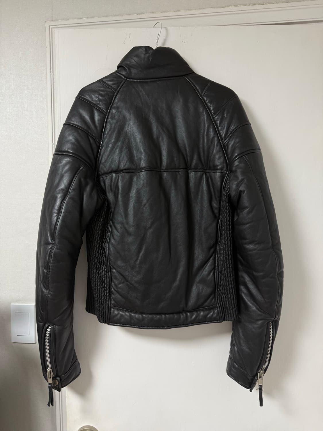 NUDE Leather 양가죽 바이커 봄버 상품이미지2