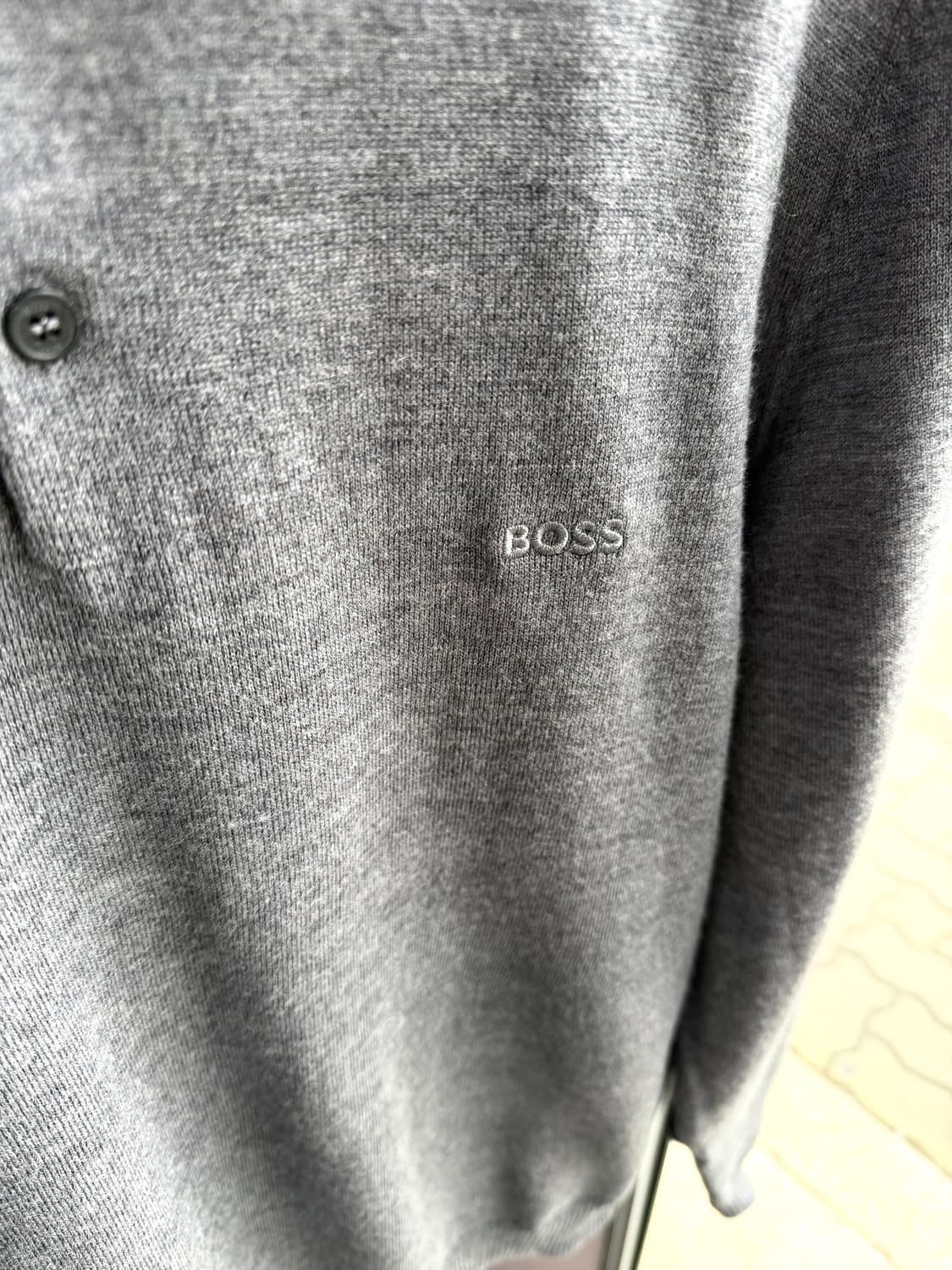 M/ 휴고보스 블랙라벨 로고 인터로크 폴로니트 상품이미지6