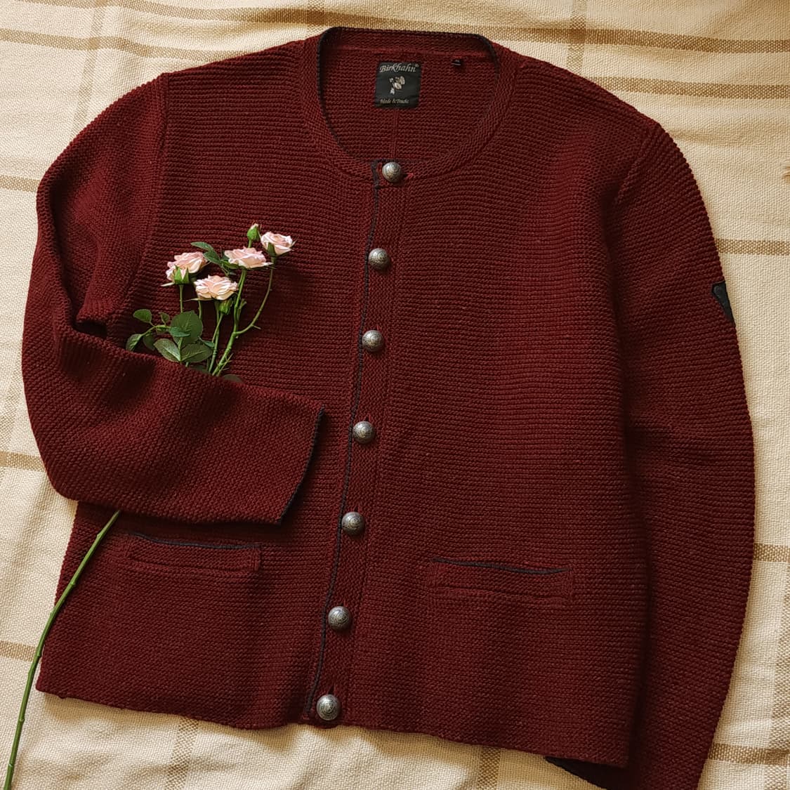90s 프렌치 울 니트 가디건 오스트리아 티롤 자켓 헤비울 스웨터 xl 상품이미지3