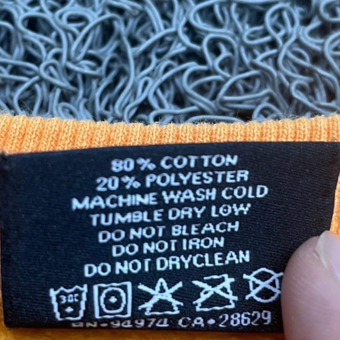 STUSSY  스투시 자수 스탁 커밍 미들로고 오렌지  상품이미지4