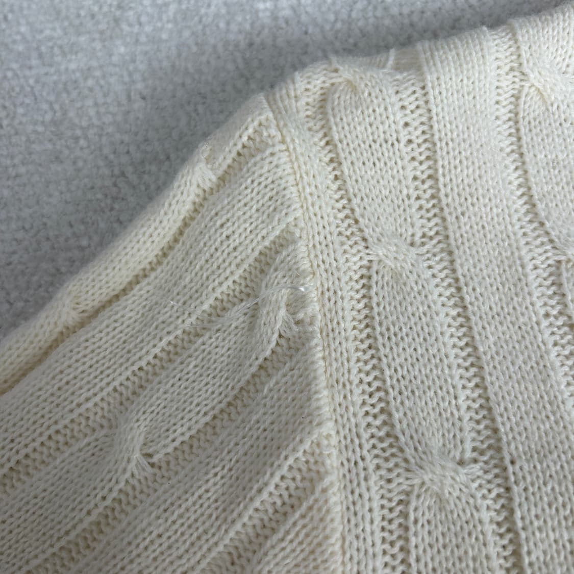 폴로 랄프로렌 케이블 니트 아이보리 s 상품이미지4