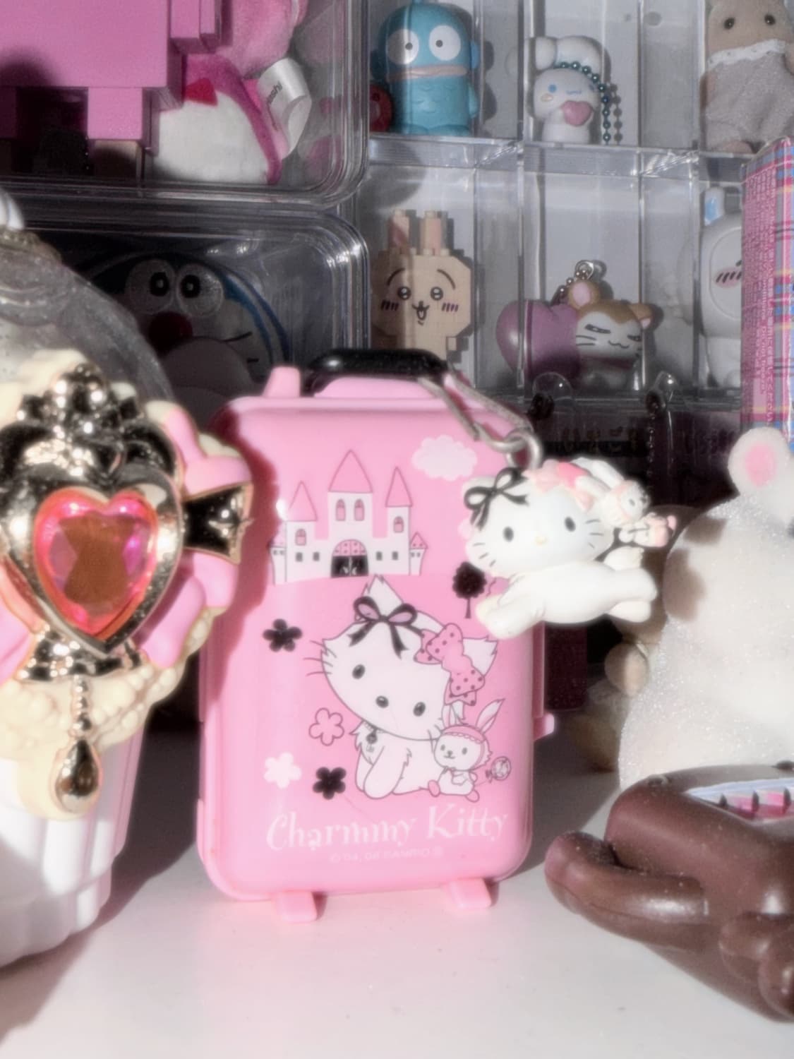 키티스트랩 챠미키티 고전키티 우사챠미 캐리어 레어 상품이미지1