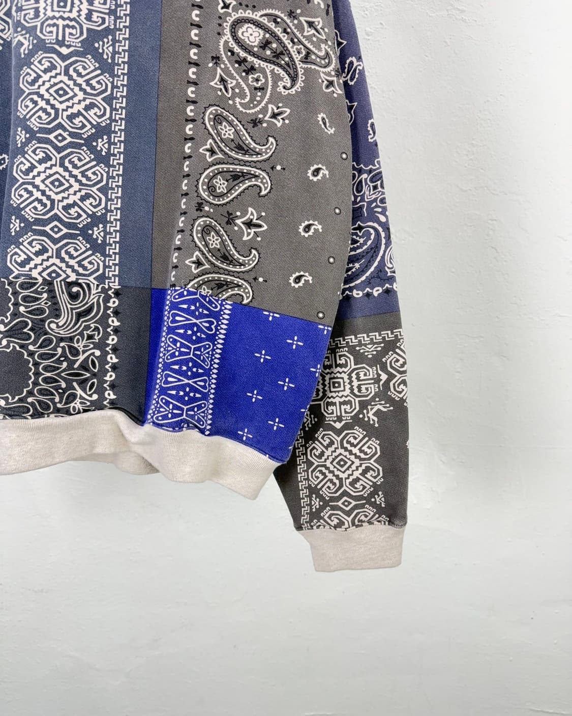 캐피탈 19aw 페이즐리 퀼트 크루넥 스웨트 포켓 코튼 셔츠 상품이미지5