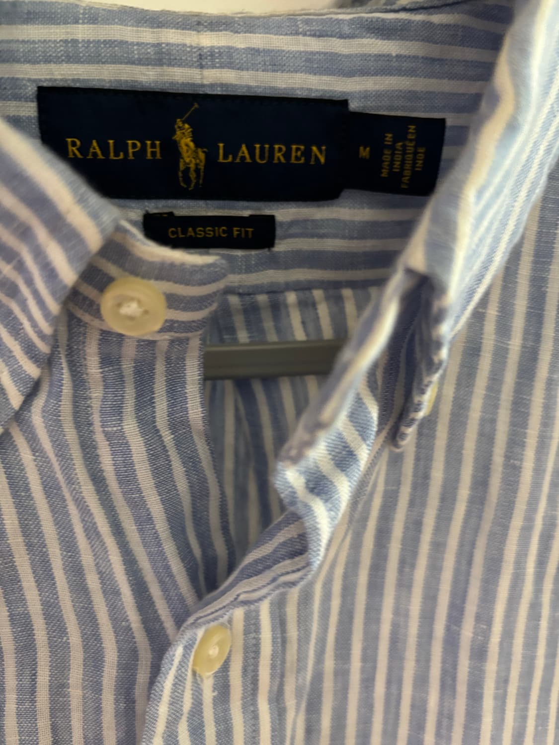 폴로 랄프로렌 린넨 스트라이프 긴팔 셔츠 M 상품이미지3