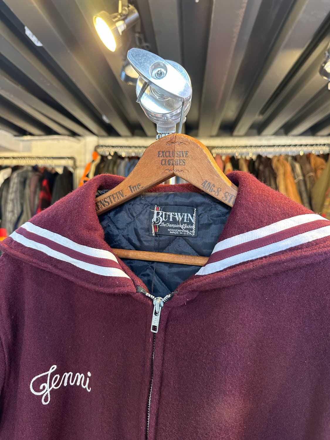 90s Butwin 바시티 레터맨 자켓 made in usa 상품이미지3